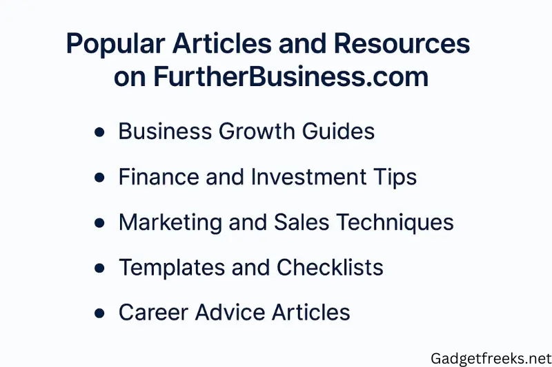Popular Articles and Resources on Furtherbusiness com