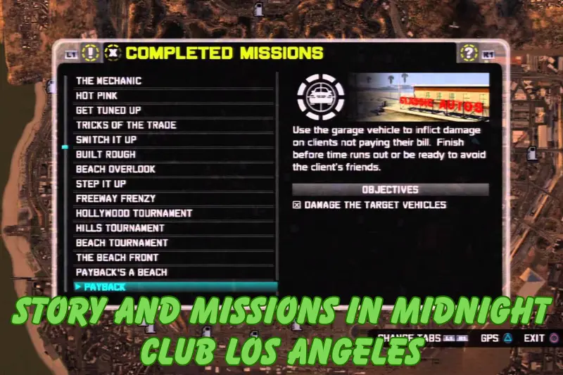 Story and Missions in Midnight Club Los Angeles